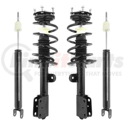 Unity Automotive 4-13113-259140-001 Front and Rear Suspension Strut and Coil Spring Assembly Shock Absorber Kit