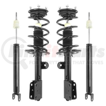 Unity Automotive 4-13115-259140-001 Front and Rear Suspension Strut and Coil Spring Assembly Shock Absorber Kit