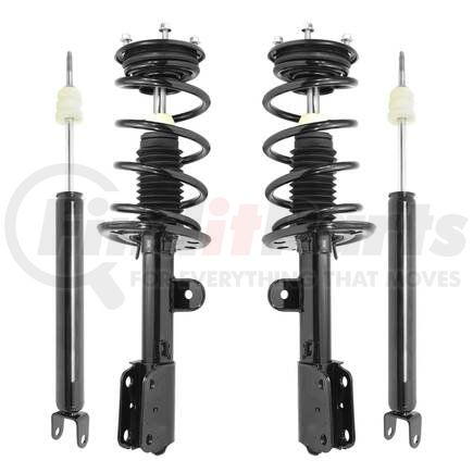 Unity Automotive 4-13117-259140-001 Front and Rear Suspension Strut and Coil Spring Assembly Shock Absorber Kit