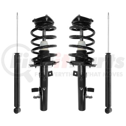 Unity Automotive 4-13311-252420-001 Front and Rear Suspension Strut and Coil Spring Assembly Shock Absorber Kit