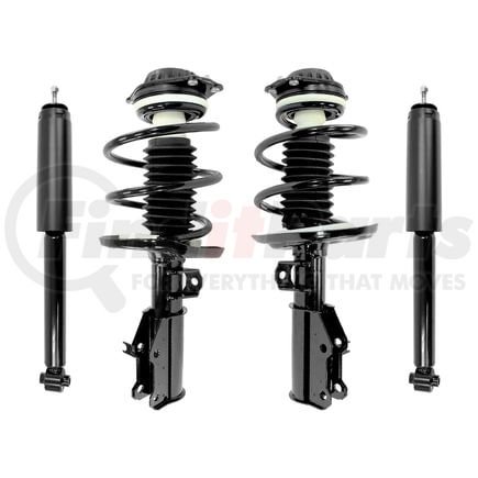 Unity Automotive 4-13511-251380-001 Front and Rear Complete Strut Assembly Shock Absorber Kit