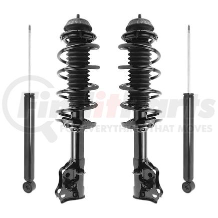 Unity Automotive 4-13791-255260-001 Front and Rear Suspension Strut and Coil Spring Assembly Shock Absorber Kit