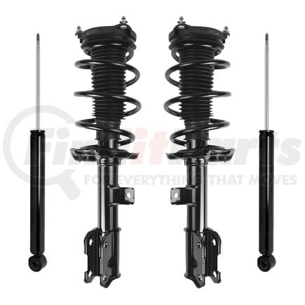 Unity Automotive 4-13841-259290-001 Front and Rear Suspension Strut and Coil Spring Assembly Shock Absorber Kit