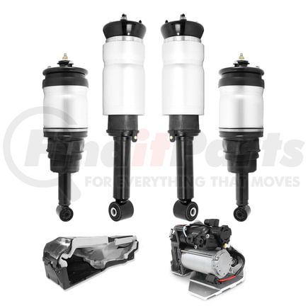Unity Automotive 4-18-173000-H Non-Electronic Suspension Air Strut Assembly Air Spring Kit with Air Suspension Compressor, Bracket and Housing