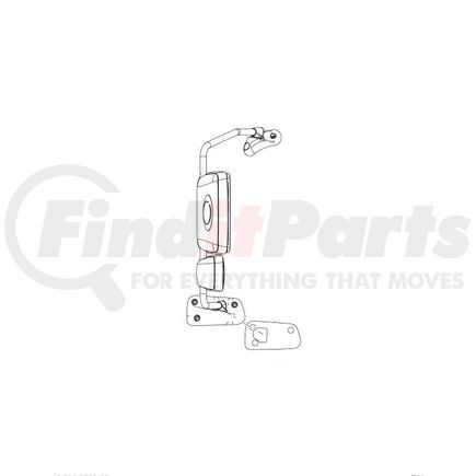 International 4091261C91 Interior Rear View Mirror - Right Hand, Chrome, Remote, Heated, Lighted