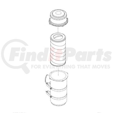 International 2522420C91 Air Tool Hose Filter Element, Navistar Compatible