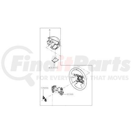 Ford 4F2Z3600DBA WHEEL ASM STEERING