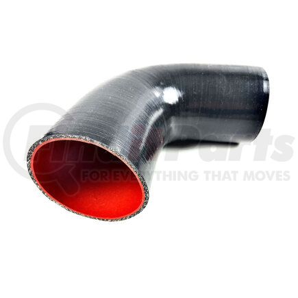 Fairchild SH1012 SAEJ20 Class A 45 Deg Elbow Hose with 150 mm Arm Length, 6 in. Long, 3.5 in. ID1, 3.5 in. ID2