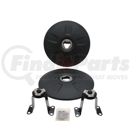 Freightliner A22-74255-017 Wheel Hub Cap - Kit Includes Latch (2), Wheel Cover (2), Nut (8)