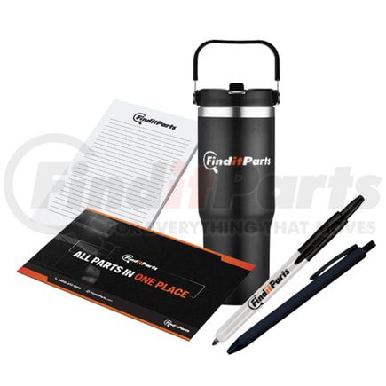 FinditParts FIP-STARTER Starter Pack - Includes Pen, Sharpie, Notepad, Counter Mat, and Travel Tumbler Cup