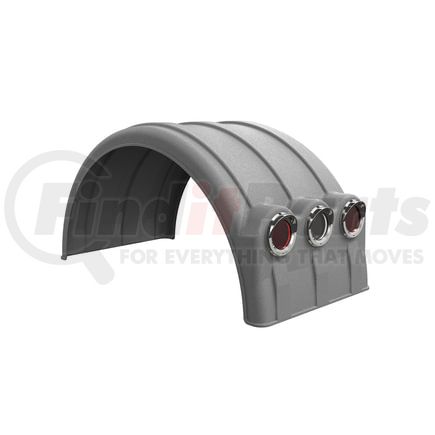 Minimizer 10001918 One Piece Single Axle Fender Galvanized (Light Box)
