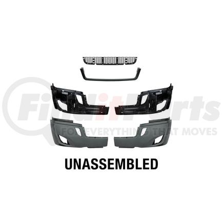 Torque Parts TR626-FRB Bumper - Black, with Fog Light Holes, for 2018+ Freightliner Cascadia Trucks