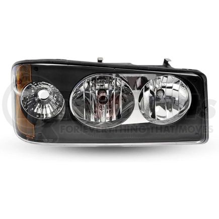 Torque Parts TRH610102BR Headlight - Passenger Side, Black, Halogen, for Mack Granite Trucks