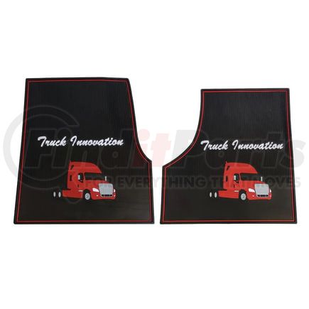 Torque Parts TRFT616 Floor Mat - Red, Set for Freightliner Cascadia Trucks