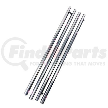 Fairchild KH2006 4-PC Chrome Front and Rear Outer Belt Weatherstrip Kit for 2013-2018 Honda Accord