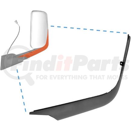 Torque Parts TRM310500BL Door Mirror Cover - Driver Side, for 2018+ Freightliner Cascadia Trucks