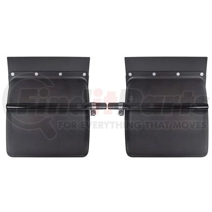 Torque Parts TRQF313 Truck Quarter Fender - 24" x 29" Black Poly Set with Mounting Hardware and Brackets