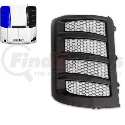 Torque Parts TRTK989118B Grille - Left Reefer Curbside, Black, For Thermo King Refeer S600, S700, C600, C600M