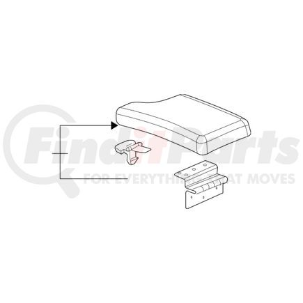 GM 10342165 Floor Console Armrest Assembly - Front