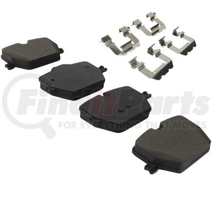 MPA Electrical 1003-2220M Quality-Built Black Series Semi-Metallic Brake Pads w/ Hardware