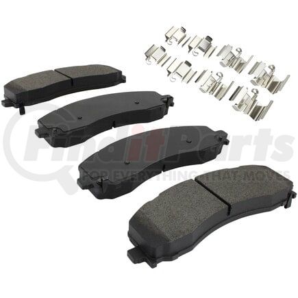 MPA Electrical 1003-2225M Quality-Built Black Series Semi-Metallic Brake Pads w/ Hardware