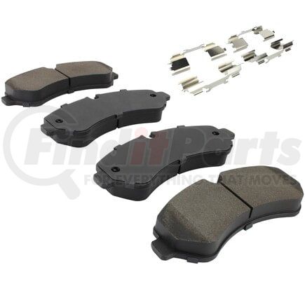 MPA Electrical 1003-2236M Quality-Built Black Series Semi-Metallic Brake Pads w/ Hardware