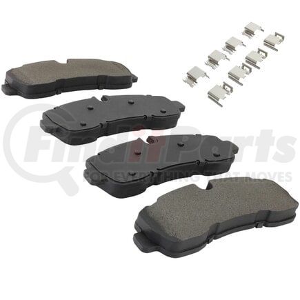 MPA Electrical 1003-2281M Quality-Built Black Series Semi-Metallic Brake Pads w/ Hardware