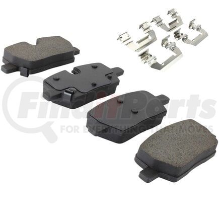 MPA Electrical 1003-2303M Quality-Built Black Series Semi-Metallic Brake Pads w/ Hardware