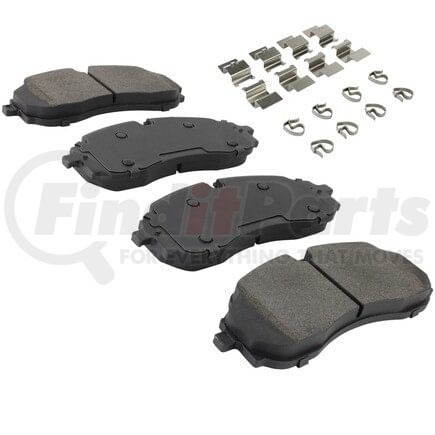 MPA Electrical 1003-2423M Quality-Built Black Series Semi-Metallic Brake Pads w/ Hardware