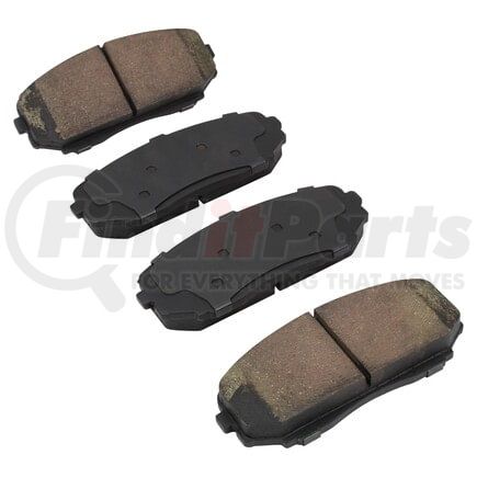MPA Electrical 1000-1258C Quality-Built Disc Brake Pad Set - Ceramic