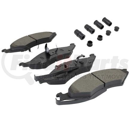 MPA Electrical 1003-0324M Quality-Built Black Series Semi-Metallic Brake Pads w/ Hardware