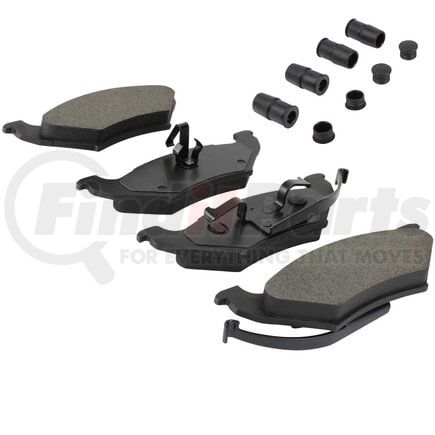 MPA Electrical 1003-0715M Quality-Built Black Series Semi-Metallic Brake Pads w/ Hardware