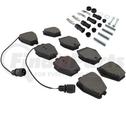 MPA Electrical 1003-0839AM Quality-Built Black Series Semi-Metallic Brake Pads w/ Hardware