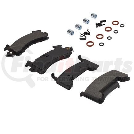 MPA Electrical 1001-0154M Quality-Built Premium Disc Brake Pad Set - Semi-Metallic, with Hardware