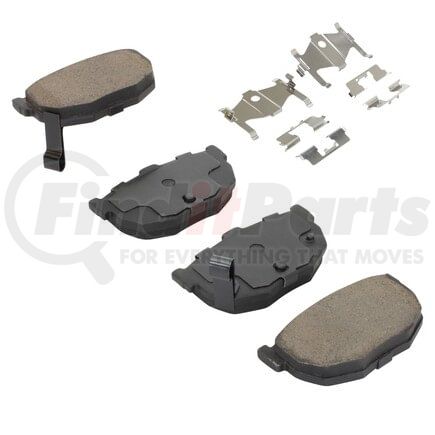MPA Electrical 1001-0323M Quality-Built Premium Semi-Metallic Brake Pads w/ Hardware