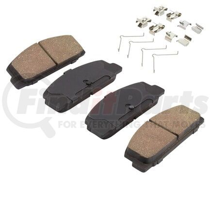 MPA Electrical 1001-0332M Quality-Built Premium Semi-Metallic Brake Pads w/ Hardware