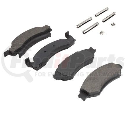 MPA Electrical 1001-0375M Quality-Built Premium Disc Brake Pad Set - Semi-Metallic, with Hardware