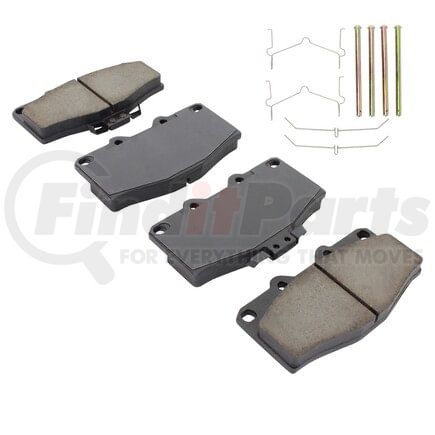 MPA Electrical 1001-0410M Quality-Built Premium Semi-Metallic Brake Pads w/ Hardware