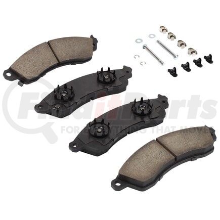 MPA Electrical 1001-0412M Quality-Built Premium Disc Brake Pad Set - Semi-Metallic, with Hardware