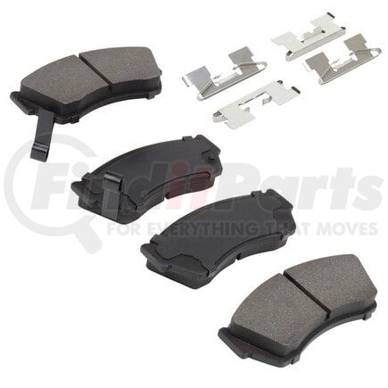 MPA Electrical 1001-0451M Quality-Built Premium Disc Brake Pad Set - Semi-Metallic, with Hardware