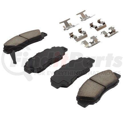 MPA Electrical 1001-0503M Quality-Built Premium Disc Brake Pad Set - Semi-Metallic, with Hardware