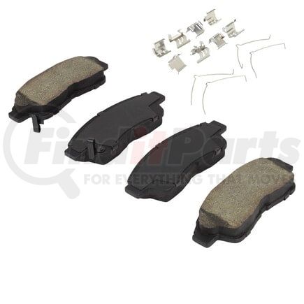 MPA Electrical 1001-0562M Quality-Built Premium Disc Brake Pad Set - Semi-Metallic, with Hardware