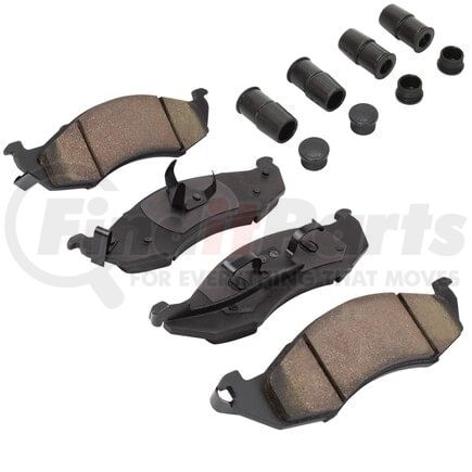 MPA Electrical 1001-0576M Quality-Built Premium Disc Brake Pad Set - Semi-Metallic, with Hardware