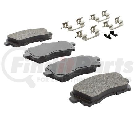 MPA Electrical 1001-0721M Quality-Built Premium Disc Brake Pad Set - Semi-Metallic, with Hardware