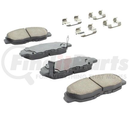 MPA Electrical 1001-0764AM Quality-Built Premium Disc Brake Pad Set - Semi-Metallic, with Hardware