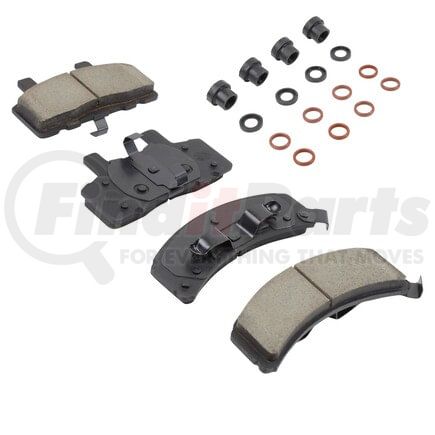 MPA Electrical 1001-0789M Quality-Built Premium Disc Brake Pad Set - Semi-Metallic, with Hardware