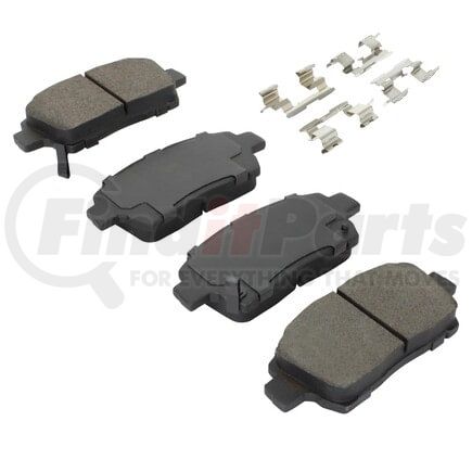 MPA Electrical 1001-0822M Quality-Built Premium Disc Brake Pad Set - Semi-Metallic, with Hardware
