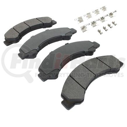 MPA Electrical 1001-0825M Quality-Built Premium Disc Brake Pad Set - Semi-Metallic, with Hardware