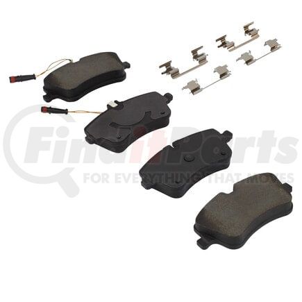 MPA Electrical 1001-0872AM Quality-Built Premium Semi-Metallic Brake Pads w/ Hardware