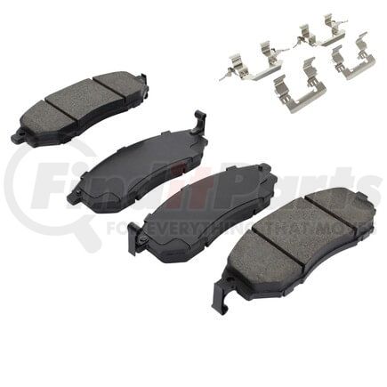 MPA Electrical 1001-0888M Quality-Built Premium Disc Brake Pad Set - Semi-Metallic, with Hardware